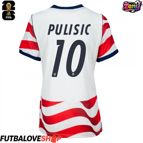 Dres Spojené štáty Christian Pulisic #10 Domáci pre Ženy MS 2026 Krátky Rukáv